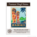 Hawaii Aloha Island State Tiki Statues Mini Vinyl Sticker