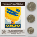 Ohio Birthplace of Aviation State Mini Vinyl Sticker