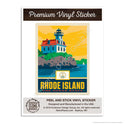 Rhode Island Ocean State Pomham Rocks Lighthouse Mini Vinyl Sticker