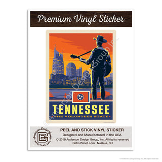 Tennessee Volunteer State Mini Vinyl Sticker