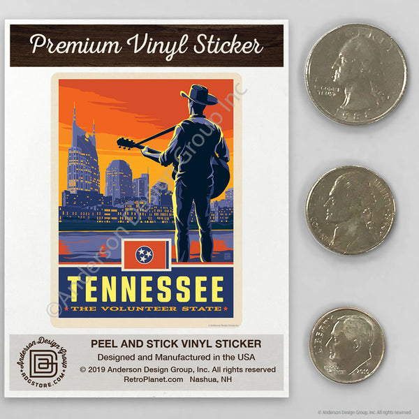 Tennessee Volunteer State Mini Vinyl Sticker