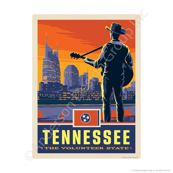 Tennessee Volunteer State Mini Vinyl Sticker