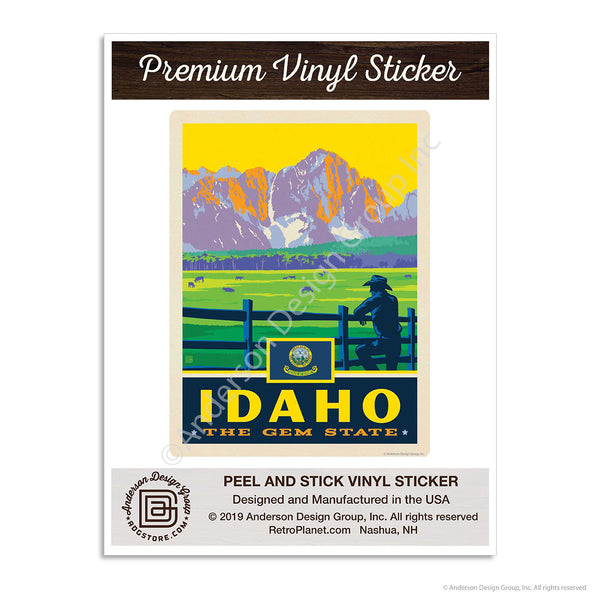 Idaho Gem State Mini Vinyl Sticker