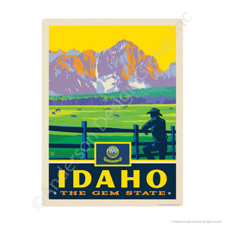 Idaho Gem State Mini Vinyl Sticker