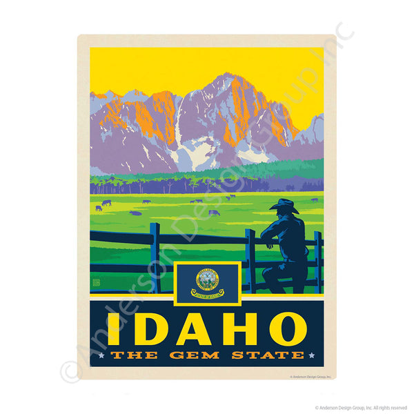 Idaho Gem State Mini Vinyl Sticker