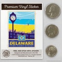 Delaware First State Beach Mini Vinyl Sticker