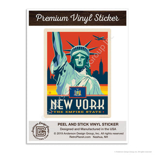 New York Empire State Statue of Liberty Mini Vinyl Sticker