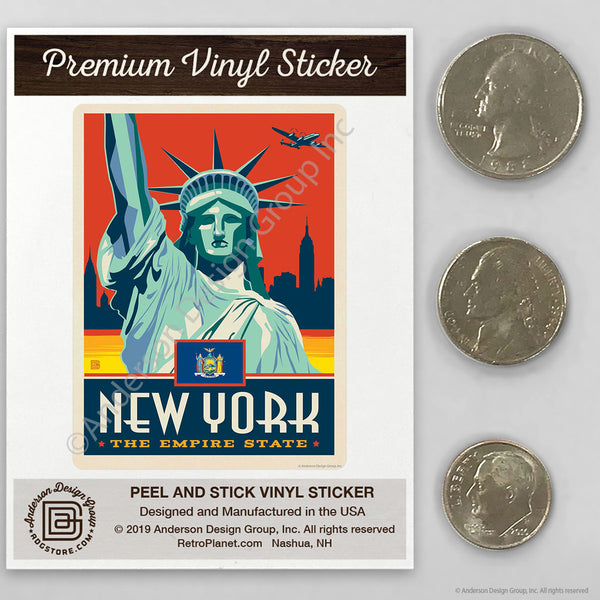 New York Empire State Statue of Liberty Mini Vinyl Sticker