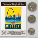 Missouri Show-Me State Gateway Arch Mini Vinyl Sticker