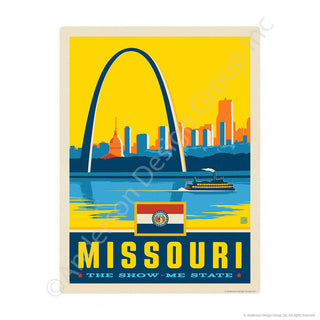 Missouri Show-Me State Gateway Arch Mini Vinyl Sticker