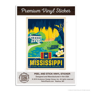 Mississippi Magnolia State Mini Vinyl Sticker