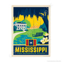 Mississippi Magnolia State Mini Vinyl Sticker