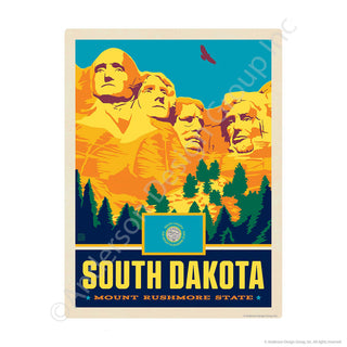 South Dakota Mount Rushmore State Mini Vinyl Sticker