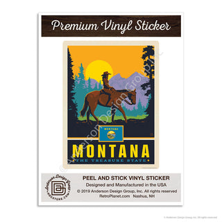 Montana Treasure State Mini Vinyl Sticker