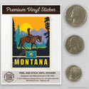 Montana Treasure State Mini Vinyl Sticker