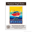 Michigan Great Lakes State Mini Vinyl Sticker