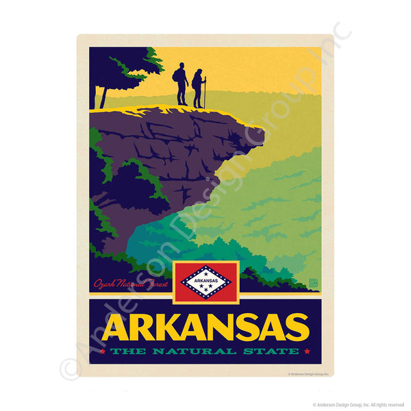 Arkansas Natural State Ozark National Forest Mini Vinyl Sticker