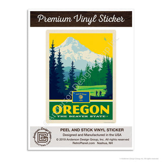 Oregon Beaver State Mini Vinyl Sticker