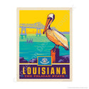 Louisiana Pelican State Mini Vinyl Sticker