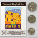 New Mexico Land of Enchantment State Taos Pueblo Mini Vinyl Sticker