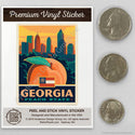 Georgia Peach State Mini Vinyl Sticker