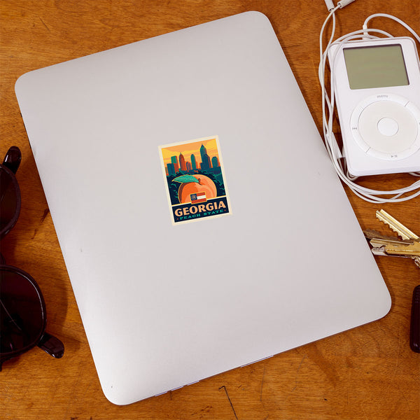 Georgia Peach State Mini Vinyl Sticker