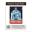 Pennsylvania Keystone State Benjamin Franklin Mini Vinyl Sticker