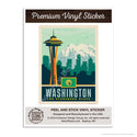 Washington Evergreen State Space Needle Mini Vinyl Sticker