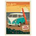 Personalized Mini Bus on the Beach Decal