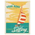 Personalized Rather Be Sailing Decal