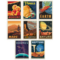 Solar System Planets Vinyl Sticker Set of 8
