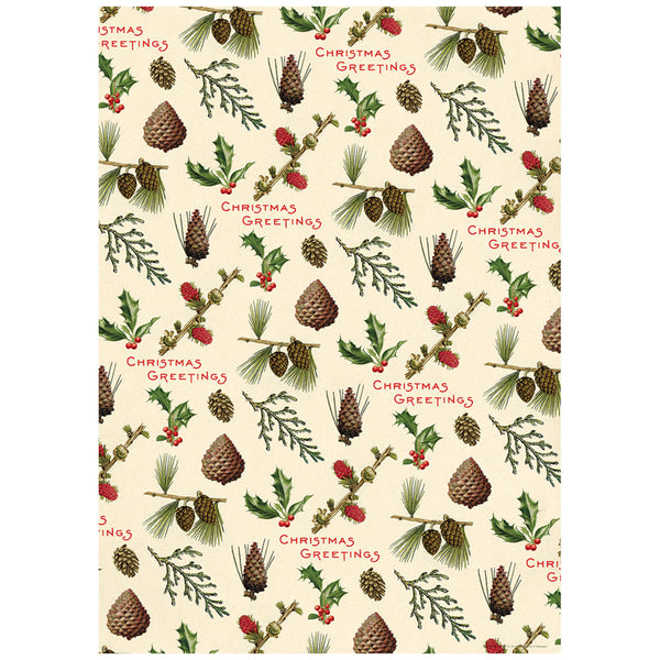 Christmas Holly Vintage Style Poster
