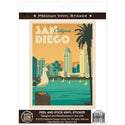 San Diego California Vinyl Sticker
