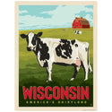 Wisconsin Americas Dairyland Cow Vinyl Sticker