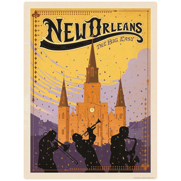 New Orleans Louisiana Mardi Gras Vinyl Sticker