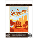 San Francisco California Cable Car Vinyl Sticker