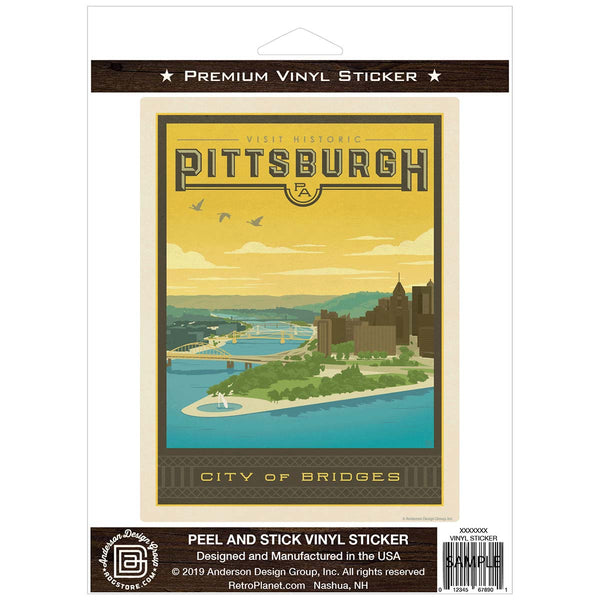 Pittsburgh Pennsylvania City of Bridges Vinyl Sticker