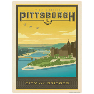 Pittsburgh Pennsylvania City of Bridges Vinyl Sticker