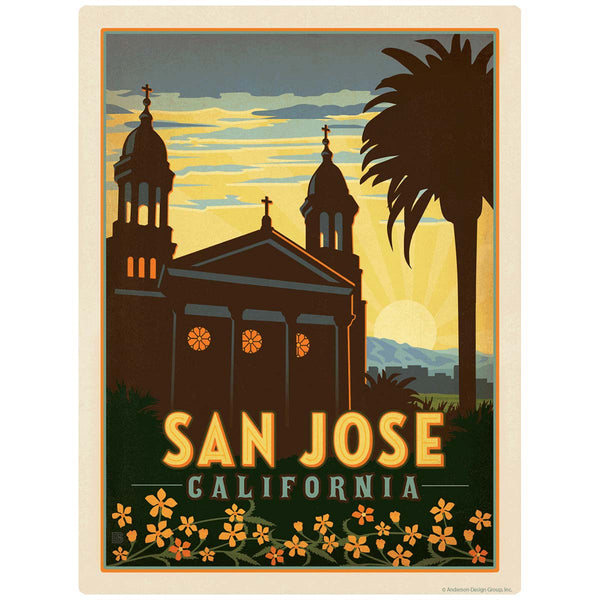 San Jose California Cathedral Basilica Vinyl Sticker