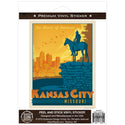 Kansas City Missouri Scout Statue Vinyl Sticker