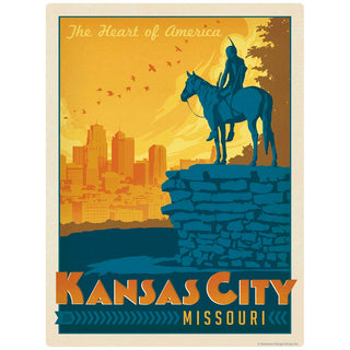 Kansas City Missouri Scout Statue Vinyl Sticker