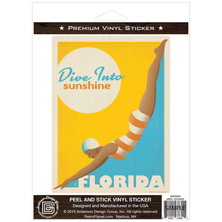 Florida Dive Into Sunshine Vinyl Sticker