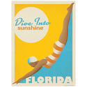 Florida Dive Into Sunshine Vinyl Sticker