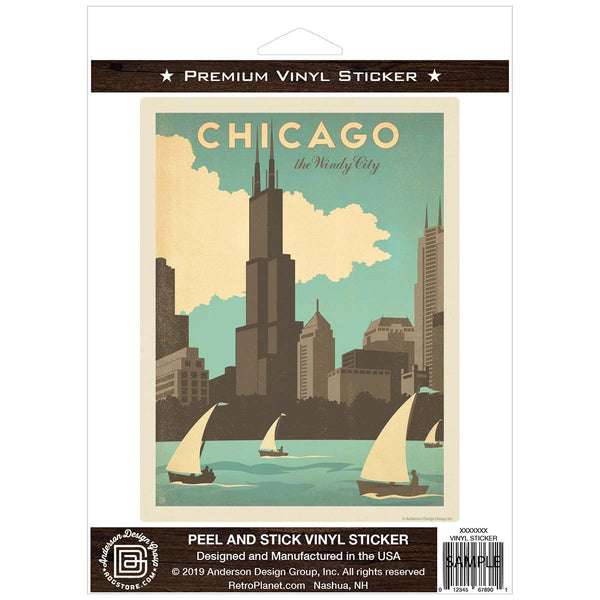 Chicago Illinois Windy City Vinyl Sticker