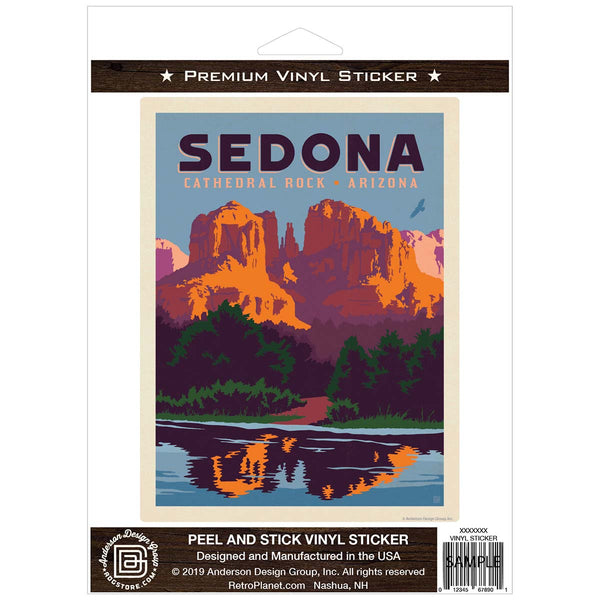 Sedona Arizona Cathedral Rock Vinyl Sticker