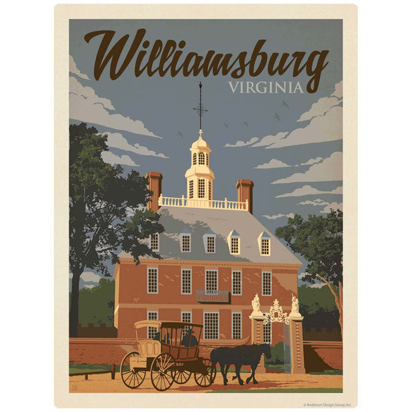 Williamsburg Virginia Governors Palace Vinyl Sticker