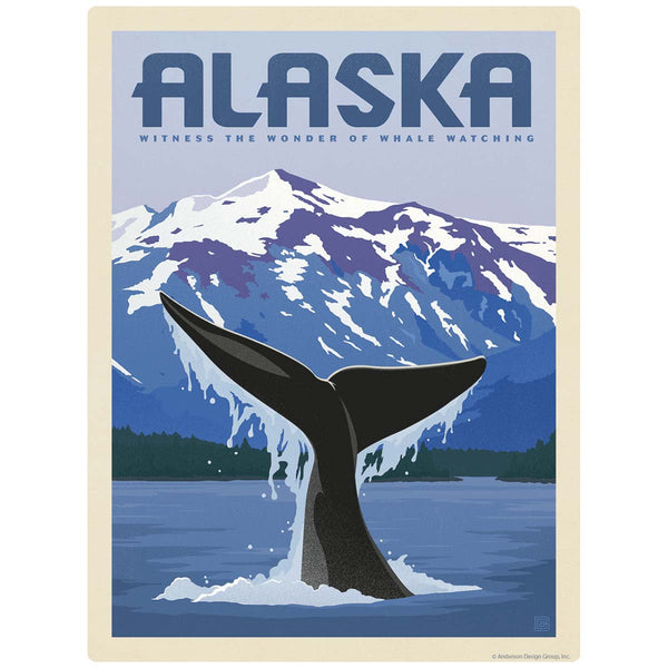 Alaska Whale Watching Vinyl Sticker