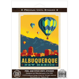 Albuquerque New Mexico Hot Air Balloons Vinyl Sticker