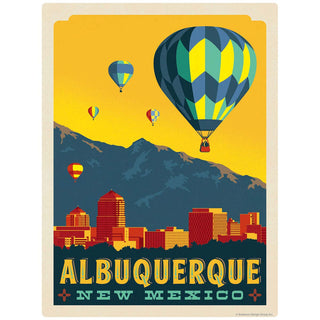 Albuquerque New Mexico Hot Air Balloons Vinyl Sticker