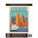 Boston Massachusetts Vinyl Sticker
